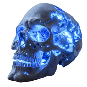 Glowing Bone Skull Vinyl Car Decal Sticker – Waterproof & UV-Resistant 8"
