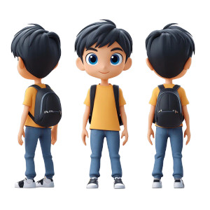 Cute Anime Boy V3 Vinyl Car Decal Sticker – Waterproof & UV-Resistant 8"