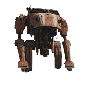 Rusted Heavy Mech Vinyl Car Decal Sticker – Waterproof & UV-Resistant 8"