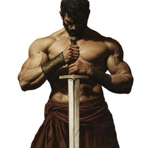 Greek Warrior Sword Vinyl Car Decal Sticker – Waterproof & UV-Resistant 8"