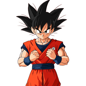 Young Son Goku V2 Vinyl Car Decal Sticker – Waterproof & UV-Resistant 8"