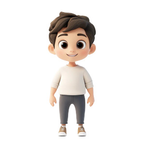 3D Cheerful Boy Vinyl Car Decal Sticker – Waterproof & UV-Resistant 8"