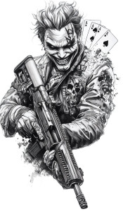 Joker Tattoo Design Vinyl Car Decal Sticker – Waterproof & UV-Resistant 8"