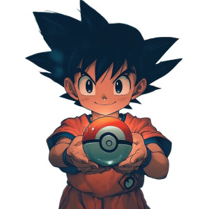 Kid Goku Pokeball Vinyl Car Decal Sticker – Waterproof & UV-Resistant 8"