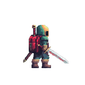 Pixel Warrior V2 Vinyl Car Decal Sticker – Waterproof & UV-Resistant 8"