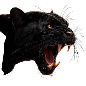 Roaring Panther Head Vinyl Car Decal Sticker – Waterproof & UV-Resistant 8"