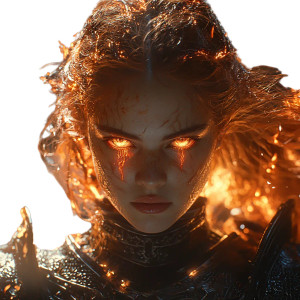 Fiery Medieval Warrior Vinyl Car Decal Sticker – Waterproof & UV-Resistant 8"