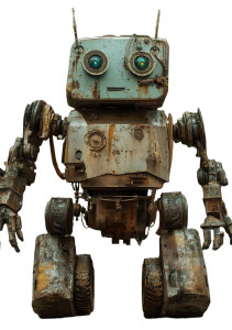 Industrial Clunky Robot Vinyl Car Decal Sticker – Waterproof & UV-Resistant 8"