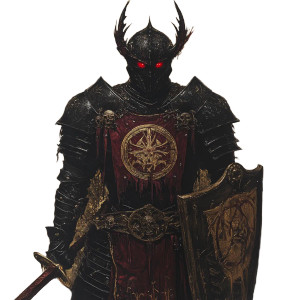 Hell-Knight Warrior Vinyl Car Decal Sticker – Waterproof & UV-Resistant 8"