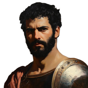 Ancient Hoplite Vinyl Car Decal Sticker – Waterproof & UV-Resistant 8"