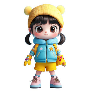 Cute Cartoon Character V2 Vinyl Car Decal Sticker – Waterproof & UV-Resistant 8"