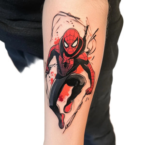 Spider-Man Tattoo V2 Vinyl Car Decal Sticker – Waterproof & UV-Resistant 8"