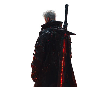 Cyberpunk Warrior V4 Vinyl Car Decal Sticker – Waterproof & UV-Resistant 8"