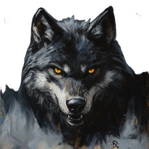 Scary Fantasy Wolf Vinyl Car Decal Sticker – Waterproof & UV-Resistant 8"