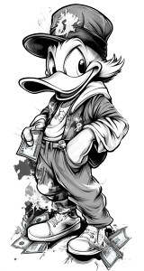 Gangster Scrooge Mcduck V6 Vinyl Car Decal Sticker – Waterproof & UV-Resistant 8"