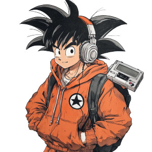 Goku Rapper Style Vinyl Car Decal Sticker – Waterproof & UV-Resistant 8"