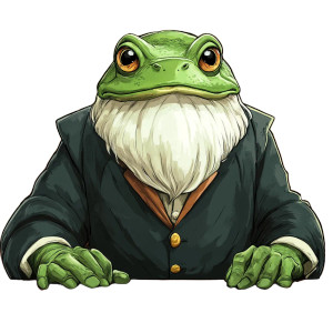 Frog Judge Vinyl Car Decal Sticker – Waterproof & UV-Resistant 8"