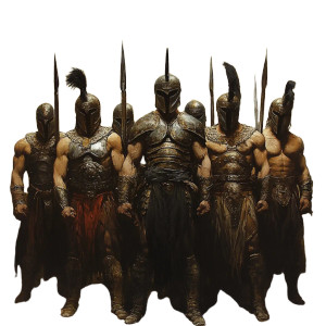 Group Of Warriors Vinyl Car Decal Sticker – Waterproof & UV-Resistant 8"
