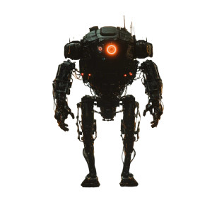 Raging Ai Robot Vinyl Car Decal Sticker – Waterproof & UV-Resistant 8"