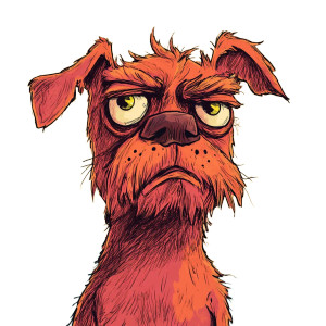 Annoyed Cartoon Dog Vinyl Car Decal Sticker – Waterproof & UV-Resistant 8"