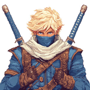 Elven Swordsman Vinyl Car Decal Sticker – Waterproof & UV-Resistant 8"