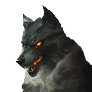 Evil Spectral Wolf Vinyl Car Decal Sticker – Waterproof & UV-Resistant 8"