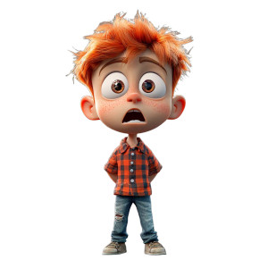 Mischievous Boy Vinyl Car Decal Sticker – Waterproof & UV-Resistant 8"