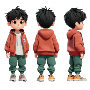 Cartoon Boy Design V3 Vinyl Car Decal Sticker – Waterproof & UV-Resistant 8"