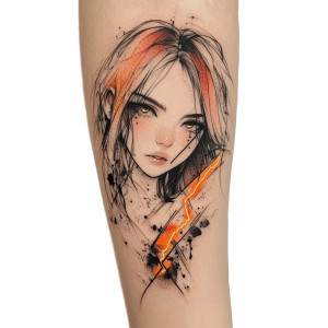 Anime Tattoo Woman Vinyl Car Decal Sticker – Waterproof & UV-Resistant 8" Anime Tattoo Woman Vinyl Car Decal Sticker – Waterproof & UV-Resistant 8"