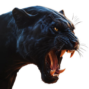 Angry Black Panther V2 Vinyl Car Decal Sticker – Waterproof & UV-Resistant 8"