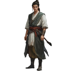 Ancient Chinese Peasant V3 Vinyl Car Decal Sticker – Waterproof & UV-Resistant 8"