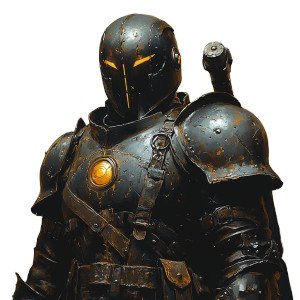 Armored Prosthetic Knight Vinyl Car Decal Sticker – Waterproof & UV-Resistant 8"