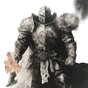 Goliath Paladin Sketch Vinyl Car Decal Sticker – Waterproof & UV-Resistant 8"