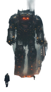 Mechanical Colossus Awakens Vinyl Car Decal Sticker – Waterproof & UV-Resistant 8"