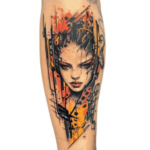 Vibrant Tattoo Art Vinyl Car Decal Sticker – Waterproof & UV-Resistant 8"