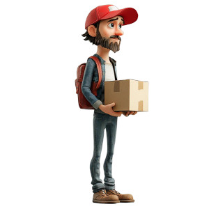 Delivery Man Vinyl Car Decal Sticker – Waterproof & UV-Resistant 8" Delivery Man Vinyl Car Decal Sticker – Waterproof & UV-Resistant 8"