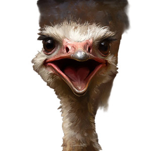 Smiling Ostrich Portrait Vinyl Car Decal Sticker – Waterproof & UV-Resistant 8" Smiling Ostrich Portrait Vinyl Car Decal Sticker – Waterproof & UV-Resistant 8"