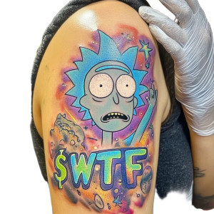 $Wtf Tattoo Vinyl Car Decal Sticker – Waterproof & UV-Resistant 8"