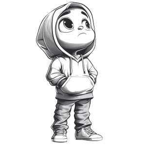 Thoughtful Cartoon Character Vinyl Car Decal Sticker – Waterproof & UV-Resistant 8" Thoughtful Cartoon Character Vinyl Car Decal Sticker – Waterproof & UV-Resistant 8"