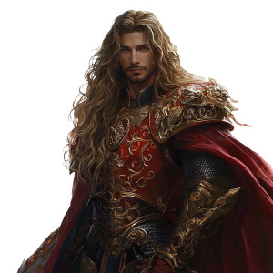 Crimson Armored King Vinyl Car Decal Sticker – Waterproof & UV-Resistant 8"