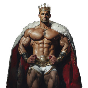 King Bodybuilding Pose Vinyl Car Decal Sticker – Waterproof & UV-Resistant 8"