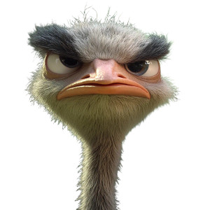 Exhausted Ostrich Vinyl Car Decal Sticker – Waterproof & UV-Resistant 8"