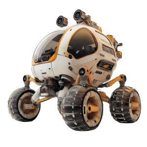 Kid-Friendly Mars Rover Vinyl Car Decal Sticker – Waterproof & UV-Resistant 8"