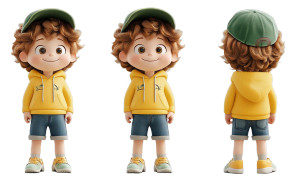 Cute Cartoon Boy V10 Vinyl Car Decal Sticker – Waterproof & UV-Resistant 8"