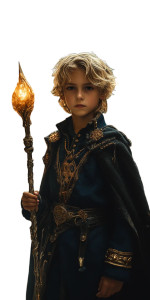 Fantasy Boy Mage Vinyl Car Decal Sticker – Waterproof & UV-Resistant 8"