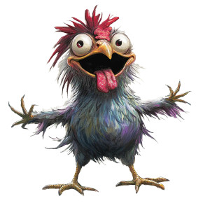 Piggle The Demon Chicken Vinyl Car Decal Sticker – Waterproof & UV-Resistant 8"