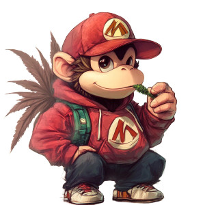 Diddy Kong Smoking Vinyl Car Decal Sticker – Waterproof & UV-Resistant 8"