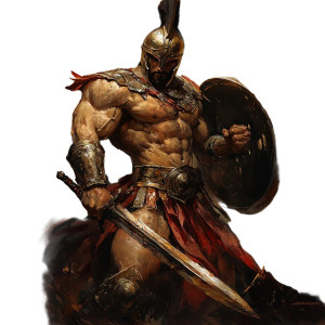 Ancient Fierce Warrior Vinyl Car Decal Sticker – Waterproof & UV-Resistant 8"