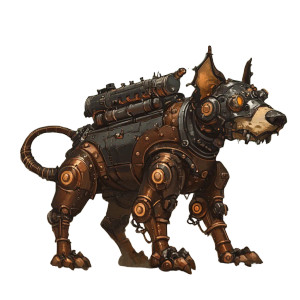 Steampunk Mechanical Dog Vinyl Car Decal Sticker – Waterproof & UV-Resistant 8" Steampunk Mechanical Dog Vinyl Car Decal Sticker – Waterproof & UV-Resistant 8"