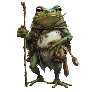 Fantasy Frog Hermit Vinyl Car Decal Sticker – Waterproof & UV-Resistant 8"